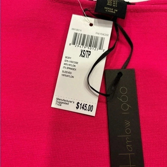 House of Harlow 1960 Women’s Top Long Sleeve Pink Peacock XS/TP MSP 145$ - Picture 7 of 9